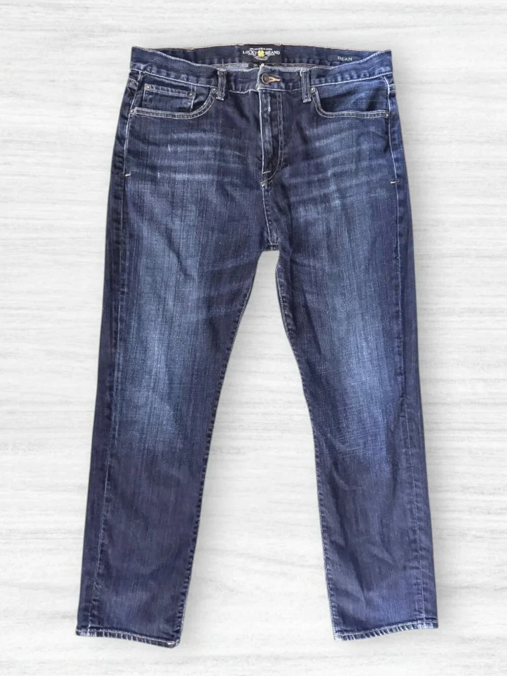 Lucky Brand Dean Straight Leg Jeans Dark Wash Mens 36x30 Classic Denim